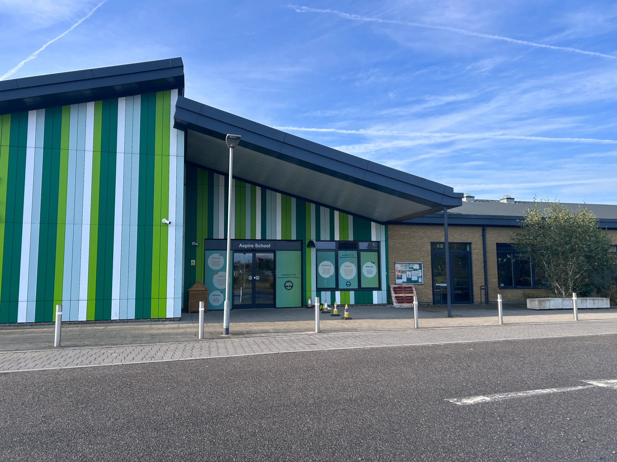 Front of Aspire School in Sittingbourne, Kent